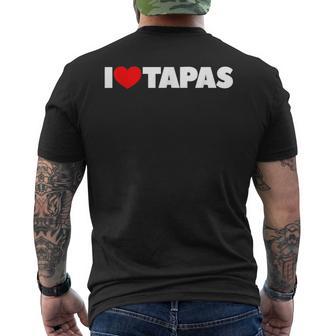 I Love Heart Tapas Men's T-shirt Back Print - Monsterry DE