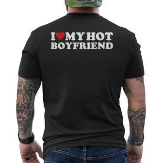 I Love My Hot Boyfriend I Heart My Hot Boyfriend Bf Men's T-shirt Back Print - Monsterry CA