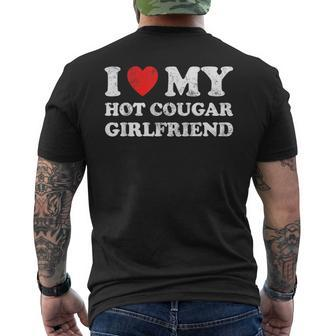 I Love My Hot Cougar Girlfriend Gf I Heart My Hot Girlfriend Men's T-shirt Back Print | Mazezy