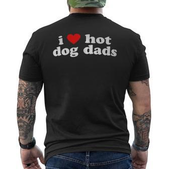 I Love Hot Dog Dads Cute Dog Owner Lover Statement Men's T-shirt Back Print - Monsterry