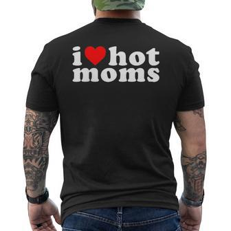 I Love Hot Moms Pocket Men's T-shirt Back Print | Mazezy