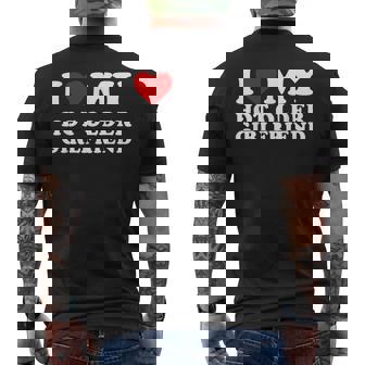 I Love My Hot Older Girlfriend I Heart My Hot Girlfriend Men's T-shirt Back Print - Monsterry