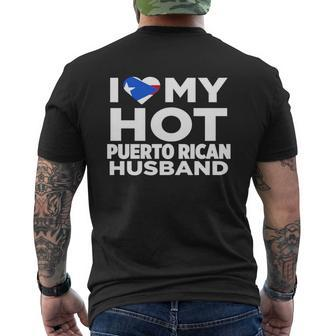 I Love My Hot Puerto Rican Husband Puerto Rico Mens Back Print T-shirt - Thegiftio UK