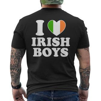 I Love Irish Boys St Patrick Day Men's T-shirt Back Print - Monsterry