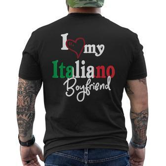 I Love My Italian Boyfriend Artistic Italia Men's T-shirt Back Print - Monsterry UK