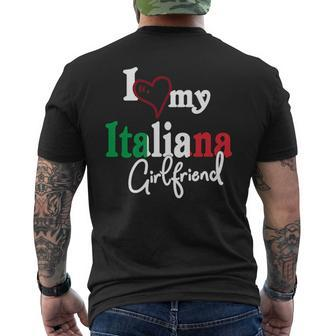 I Love My Italian Girlfriend Artistic Italia Men's T-shirt Back Print - Monsterry CA
