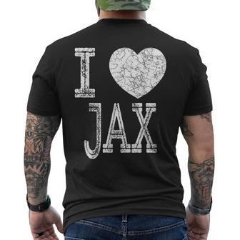 I Love Jax Valentine Boyfriend Son Boy Heart Husband Name Men's T-shirt Back Print - Seseable