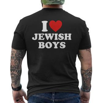 I Love Jewish Boys I Heart Jewish Boys Men's T-shirt Back Print - Seseable
