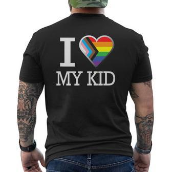 I Love My Kid With Pride Mens Back Print T-shirt | Mazezy