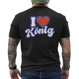 I Love König Men's T-shirt Back Print | Mazezy