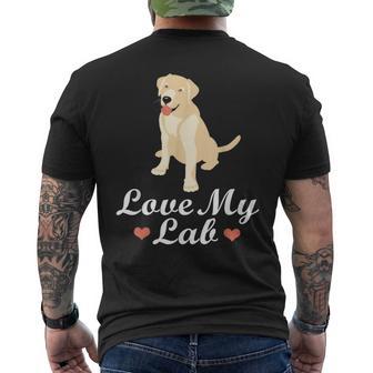 I Love My Lab Cute Golden Labrador Dog Men's T-shirt Back Print - Monsterry DE