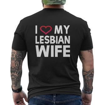 I Love My Lesbian Wife Tshirt Mens Back Print T-shirt - Thegiftio UK