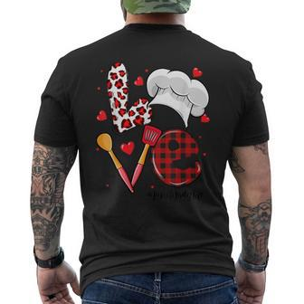 Love Lunch Lady Life Valentines Day Men's T-shirt Back Print - Thegiftio UK