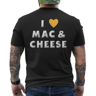 I Love Mac And Cheese Heart Mac N Cheese Lover Men's T-shirt Back Print - Monsterry UK