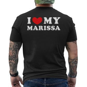 I Love My Marissa I Heart My Marissa Men's T-shirt Back Print | Mazezy