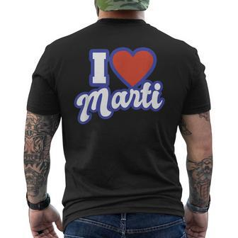 I Love Marti Men's T-shirt Back Print - Seseable