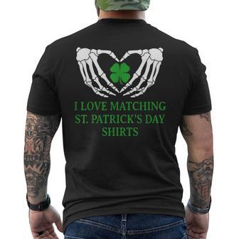 I Love Matching St Patrick's Day Couples Matching Men's T-shirt Back Print | Mazezy CA