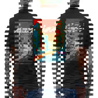 I Love Miami Illustration Colorée De Miami T-shirt imprimé au dos - Cadeauxyz