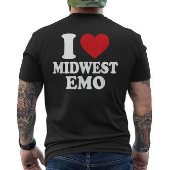 I Love Midwest Emo Men's T-shirt Back Print - Monsterry AU