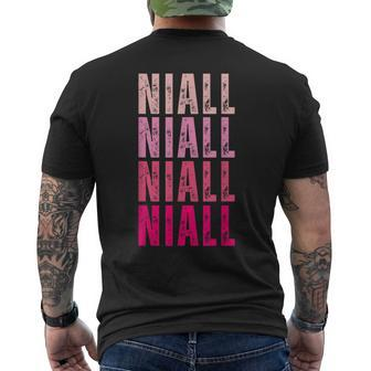 I Love Niall Vintage Personalized Name Niall Men's T-shirt Back Print - Monsterry