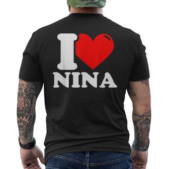 I Love Nina T-Shirt mit Rückendruck - Geschenkecke