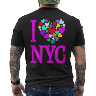 I Love Nyc T Heart New York City T Men's T-shirt Back Print - Monsterry UK