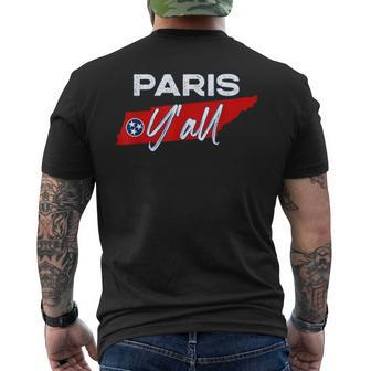 I Love Paris Tennessee Y'all Tn Volunr Pride Men's T-shirt Back Print - Monsterry DE