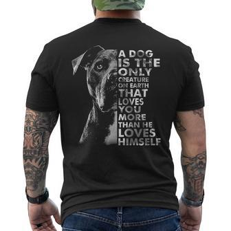 He Love Himself Pit Bull Men's T-shirt Back Print | Mazezy