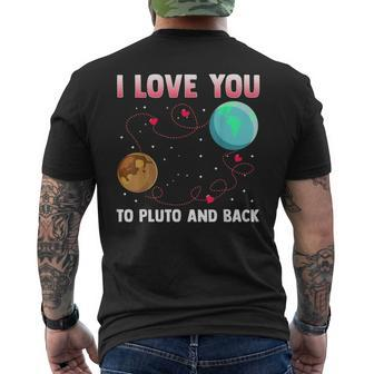 I Love You To Pluto And Back Pluto Never Forget Men's T-shirt Back Print - Monsterry