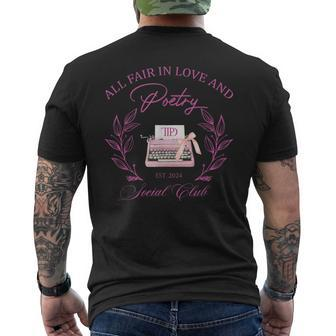 In Love And Poetry Social Club Men's T-shirt Back Print | Mazezy DE