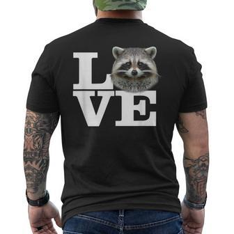 I Love Raccoons Raccoon Love Cute Racoon Men's T-shirt Back Print - Monsterry CA