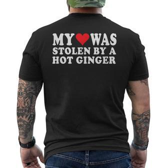 Love My Redhead Girlfriend Heart Stolen By Hot Ginger Mens Men's T-shirt Back Print | Mazezy