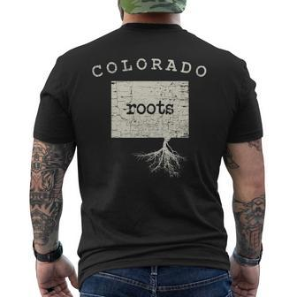I Love My Roots & Home State Of Colorado Men's T-shirt Back Print | Mazezy