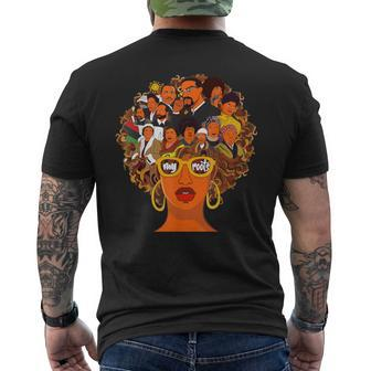 I Love My Roots Back Powerful Black History Month Dna Pride Men's T-shirt Back Print | Mazezy