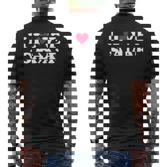 I Love Sadaf Nombre De Sadaf A Juego Para Novia Y Novio Manga Larga Camiseta Hombre Estampado Espalda - Regaloses