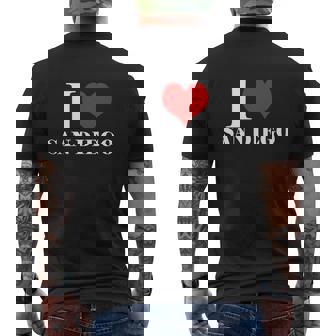 I Love San Diego I Heart San Diego Mens Back Print T-shirt - Thegiftio