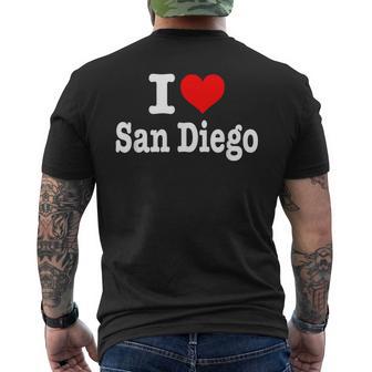 I Love San Diego I Heart San Diego Men's T-shirt Back Print - Monsterry CA