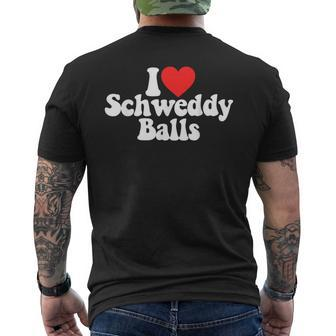 I Love Schweddy Balls Men's T-shirt Back Print - Monsterry UK
