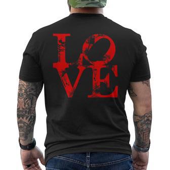 Love Sign Statue In Philadelphia Vintage Men's T-shirt Back Print - Monsterry CA