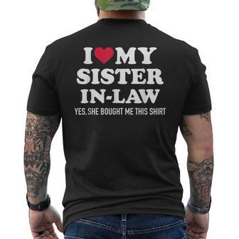 I Love My Sister-In-Law For Brother-In-Law Men's T-shirt Back Print - Monsterry