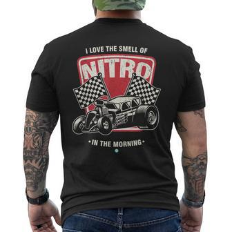 I Love The Smell Of Nitro In The Morning Drag Racing Men's T-shirt Back Print - Monsterry DE