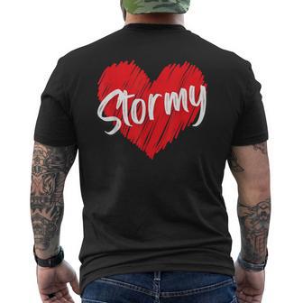 I Love Stormy Heart Personalized Name Stormy Men's T-shirt Back Print - Monsterry UK