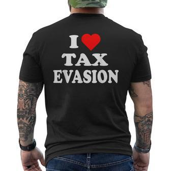 I Love Tax Evasion Red Heart Commit Tax Fraud Men's T-shirt Back Print - Monsterry DE
