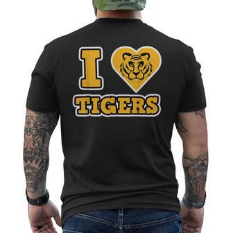 I Love Tigers Tigercat Tiger Men's T-shirt Back Print - Monsterry CA