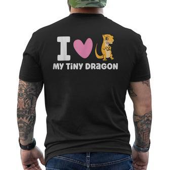 I Love My Tiny Dragon Reptile Pet Crested Gecko Mens Back Print T-shirt - Thegiftio UK