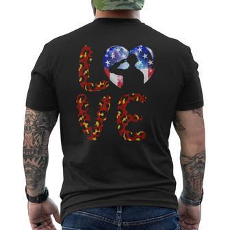 Love My Veteran Love Our Veterans Day Veteran Love Mens Back Print T-shirt | Mazezy