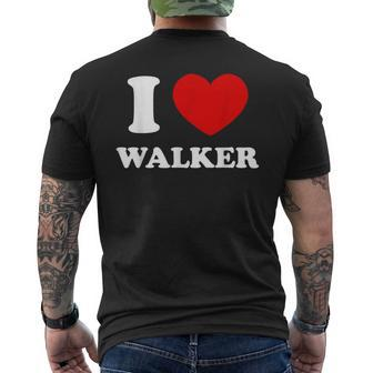I Love Walker I Heart Walker First Name Walker Men's T-shirt Back Print - Seseable