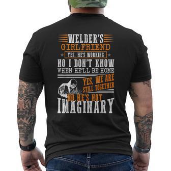 I Love Welding T Welder's Girlfriend Men's T-shirt Back Print - Monsterry AU