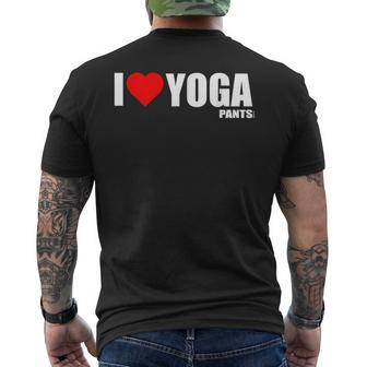 I Love Yoga Pants Men's T-shirt Back Print - Monsterry