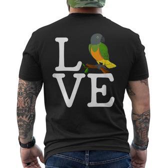 I Loves Senegal Parrot Senegal Parrot Men's T-shirt Back Print - Monsterry